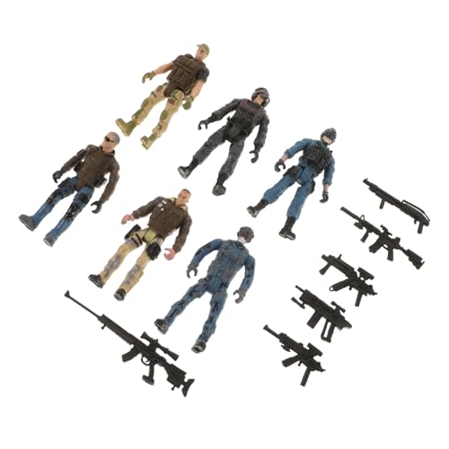 FELTECHELECTR 6 Stück Soldat Modellspielzeug Panzerspielzeug Minispielzeug Actionfigur Armee Männer Spielzeug Gelenkmann Spielzeug Menschen Figuren Für Soldatenspielzeug Spielfigur Spielsets von FELTECHELECTR