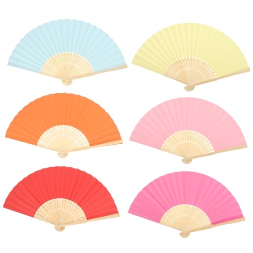 FELTECHELECTR 6 Stück Teiliges Faltbare Handfächer in Candy Farben Blanko DIY Papierfächer für Partydekoration Tanzzubehör Leicht und Tragbar Kreative Bastelaccessoires für Zuhause und Events FELTECHELECTR 6 Stück Teiliges Faltbare Handfächer in Candy Farben Blanko DIY Papierfächer für Partydekoration Tanzzubehör Leicht und Tragbar Kreative Bastelaccessoires für Zuhause und Events von FELTECHELECTR