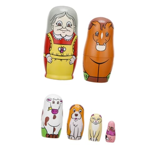 FELTECHELECTR 6St Matroschka khimar Hijab Russian doll Toys Puppenkunst kinderspielzeug russische Puppe Nistpuppen für Kinder Puppen stapeln Russische Stapelpuppe Nistspielzeug hölzern von FELTECHELECTR