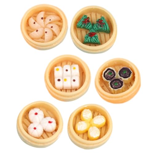 FELTECHELECTR Dekorative Dampfbrötchen-Modelle 6er-Pack Miniatur-lebensmittelspielzeug Für Die Partyfotografie Zu Hause von FELTECHELECTR