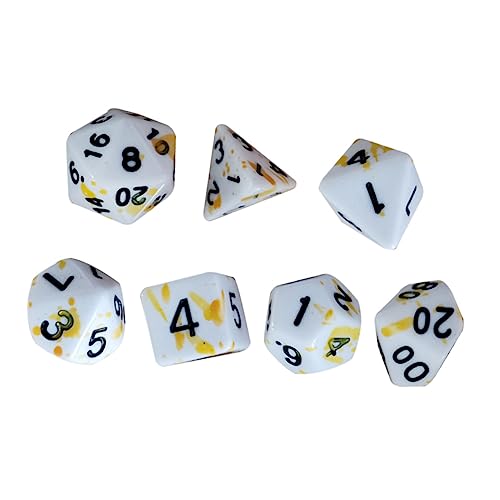 FELTECHELECTR 7St Brettspiel Würfel farbige Würfel Brettspielwürfel Blutwürfel Spielzeug Rollenspiele brettspiel zubehör Party zubehör blutige Würfel lustige Würfelspiel-Requisiten Acryl Yellow von FELTECHELECTR