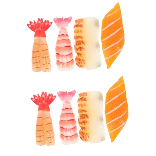 FELTECHELECTR 8 STK Sushi-Simulation Japanisches Essensmodell imitiertes Sushi-Modell Faux-Sushi-Modell Sushi Spielzeug Sushi zubehör realistisches Sushi-Modell schönes Sushi-Model PVC von FELTECHELECTR