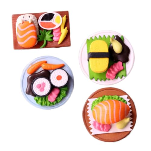 FELTECHELECTR 8 Stück Simuliertes Japanisches Sushi Miniatur Sushi Spielzeug Sushi Dekoration Realistische Japanische Lebensmittel Simulation Lebensmittel Dekor Gefälschte Lebensmittel von FELTECHELECTR