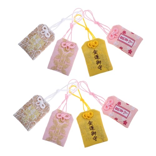 FELTECHELECTR 8 Stück Wächter Gebetsbeutel Japanischer Omamori Charm Glücksbringer Gesundheit Chinesischer Glücksbringer Omamori Japanischer Glücksbringer Chinesischer Glücksanhänger von FELTECHELECTR