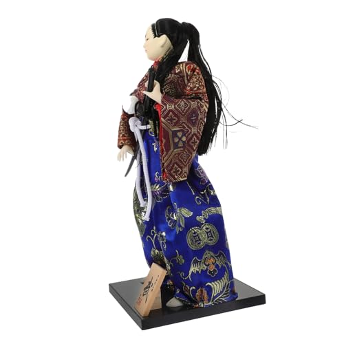 FELTECHELECTR Bushido-actionfigur -Puppen-Ornamente Japaner Rollstuhl Mit Puppe Japanische Puppenverzierung Anzeige Animation Desktop-Bushido-dekor Zubehör Japanischer Tischaufsatz Stoff von FELTECHELECTR