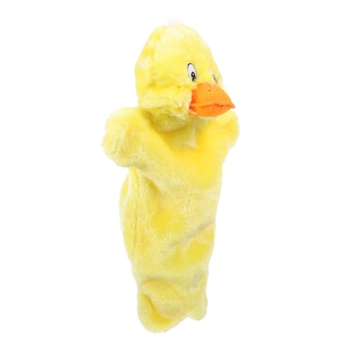 FELTECHELECTR Cartoon Plüsch Ente Handpuppe Weiche Interaktive Plüschpuppe Für Geschichtenerzählen Niedliches Kuscheltier Für Kinder Perfekt Als 25 cm von FELTECHELECTR