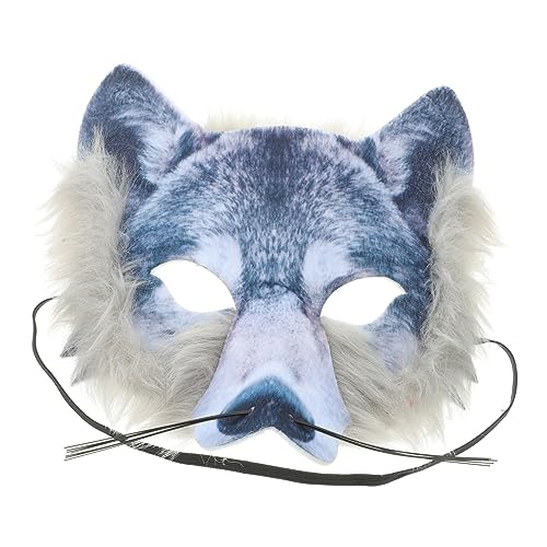 FELTECHELECTR Cosplay Requisite Karnevalspartyzubehör Wolfsmaske Halloween Tiermaske Gruseliger Interessante Maske Halloween Kostümmaske Cosplay Masken Neuheit Halbe Halloween Maskerade Kostüm von FELTECHELECTR