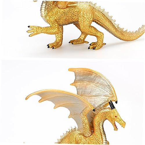 FELTECHELECTR Dinosauriermodell Kinderzimmerdekoration Modellbau Spielzeug Skelett-Maskerademaske Dinosaurier-Ornament für Figur tortendeko Einschulung tierische Verzierung Golden von FELTECHELECTR