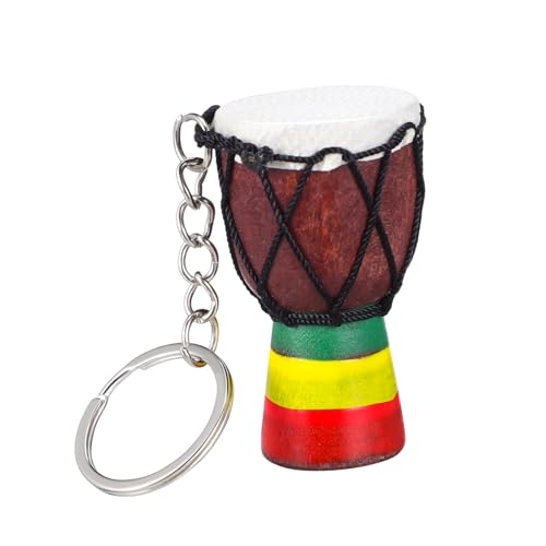 FELTECHELECTR Djembe-schlüsselanhänger Schlüsselanhänger-trommelornament Schlüsselanhänger Für Musikliebhaber Musikalischer Schlüsselanhänger Djembe-trommel-charme Zinklegierung von FELTECHELECTR