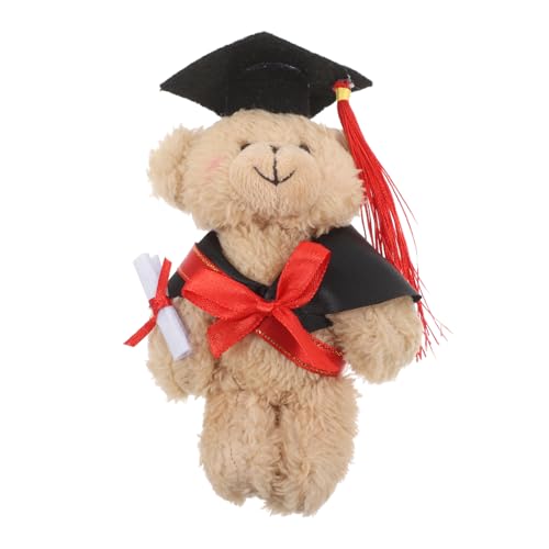 FELTECHELECTR Dr. Bärenpuppe Stofftierbärenpuppen Abschluss Bär Spielzeug Graduierung Blumenstrauß Bären Der Abschluss Hat Charme Abschluss Stofftiere Abschlussspielzeug Plüsch Brown von FELTECHELECTR