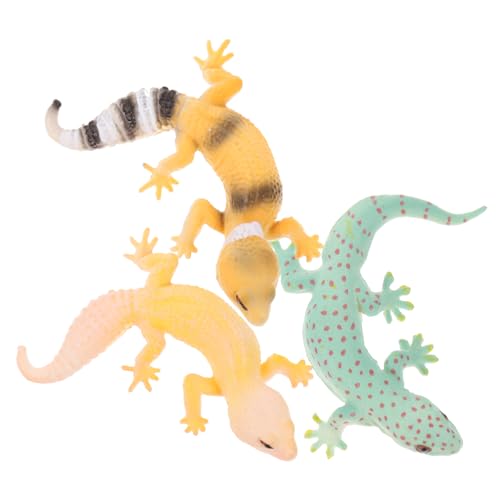 FELTECHELECTR Eidechsenfiguren Lernspielzeug Simulation Gecko Kinder Kognitives Gefälschte aus Figur Reptilienfiguren Modell für Realistische Gefälschter Realistisches Simulationsgecko von FELTECHELECTR