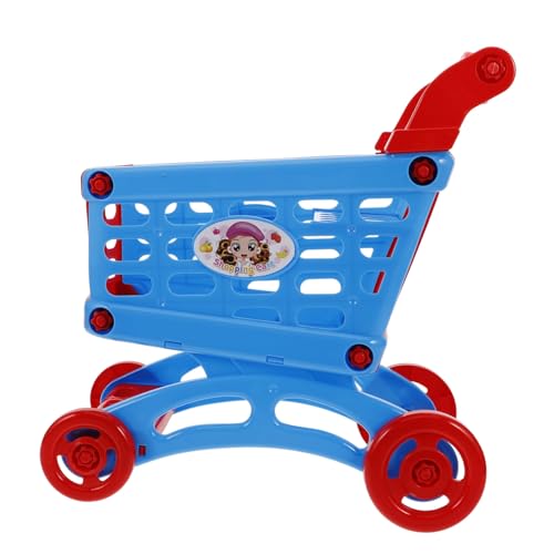 FELTECHELECTR Einkaufswagen Lebensmittelladen Spielen Babywagen Supermarkt Zubehör Kinderwagen Spielzeug-einkaufskorb Mini Körbe Schiebespielzeug Für Kleinkinder 1-3 Miniwagen Plastik von FELTECHELECTR