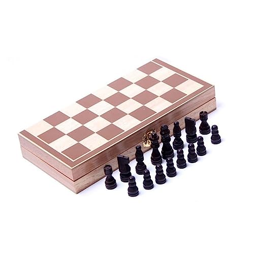 FELTECHELECTR Faltbares Holz Schachspiel Set Für Magnetisches Schachbrett 34 x 34 cm Mit Schachfiguren Ideales Lernspielzeug Für Strategisches Denken Und Spielspaß von FELTECHELECTR