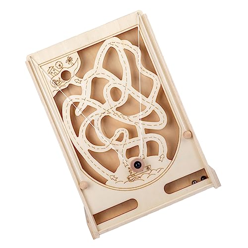 FELTECHELECTR Flipper-Spiel Schachbrett für Kinder Puzzle-Spielzeug Rätsel für Kinder Lernspielzeug interaktives Spielzeug murmelspiele für Kinder Labyrinth Spielzeug Trainingsspielzeug hölzern von FELTECHELECTR