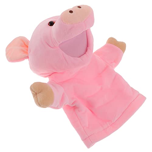 FELTECHELECTR Früherziehung Handpuppe Kindertiere Spielzeug Tierischer Finger Schweinepuppenspielzeug Handpuppen Für Kinder Schweinchen Handpuppe Plüsch- -Puppe Fingerpuppen Rosa ，pp von FELTECHELECTR