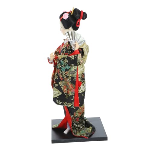 FELTECHELECTR Geisha-Seidenpuppe Japanisches Souvenir Statue eines humanoiden Mädchens Hochzeitsdekoration im japanischen Stil Japanische Tischdekoration Kimono Wohndekoration Abs von FELTECHELECTR