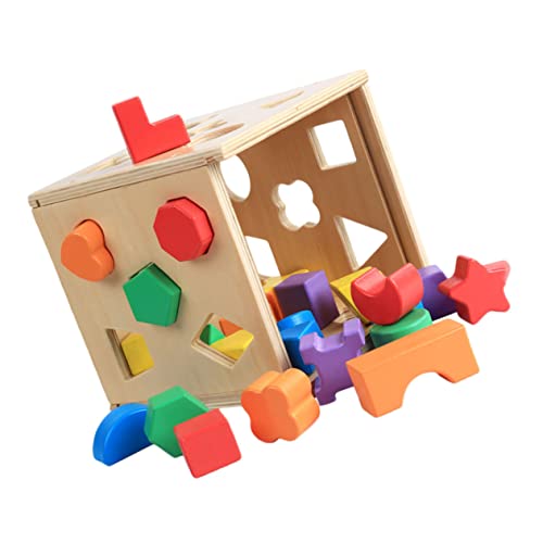 FELTECHELECTR Geometrisches Sortierspielzeug Aus Holz Für Bildungs Und Lernspielzeug Fördert Die Formen Und Farberkennung Kreatives Für Kleinkinder von FELTECHELECTR