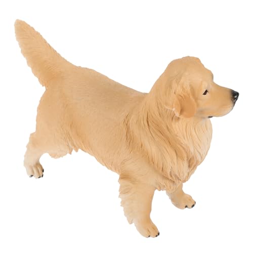 FELTECHELECTR Golden Retriever-Ornament Mini-Tiere Tiere Für Plüschtier Hundespielzeug Bildungsspielzeug Roboter Für Simulierte Tierfigur Beige Plastik von FELTECHELECTR