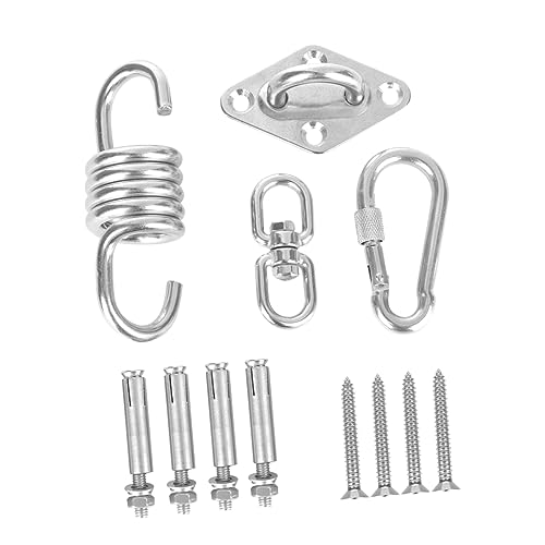 FELTECHELECTR 1 Set 360° Hammock Hook Für Swing Chair Schwerlast Haken Bis 250 KG Aus Edelstahl Ideal Für Hängesessel Und Schaukeln Inklusive Drehfunktion von FELTECHELECTR