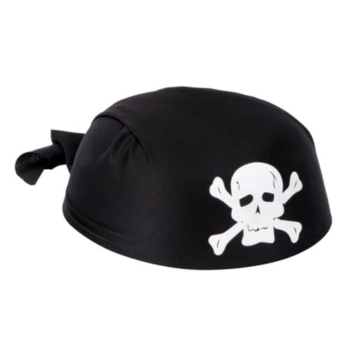 FELTECHELECTR Kinderhüte Halloween-Neuheitshut Weißer Piratenhut mit Skelettkopf Hut für Kostümbälle/Halloween kleidung runder Piratenhut weißer Skelettkopfhut Schädel Requisiten Musterhut von FELTECHELECTR