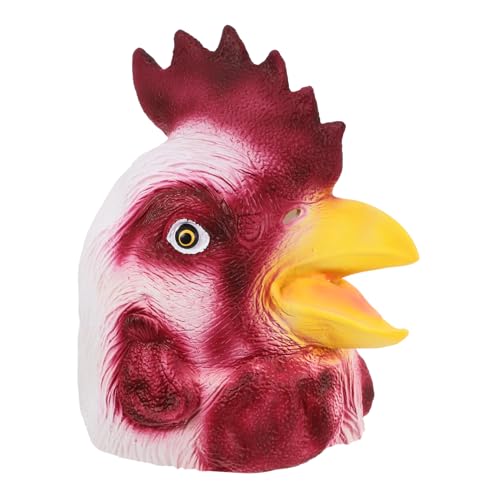 FELTECHELECTR Halloween Tiermaske Hahn Cosplay Requisite Für Halloween Anzieh Requisite Für Partys Halloween Kostümzubehör Ideal Für Erwachsene Und Kinder Unisex Halloween Kopfbedeckung von FELTECHELECTR