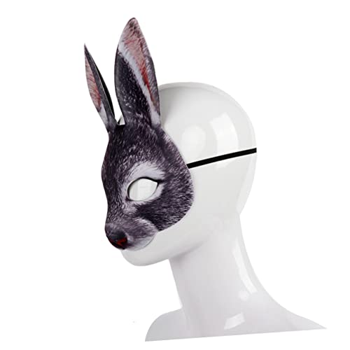 FELTECHELECTR Eva-halbgesichtsdesign Leicht Und Bequem Für Frauen Und Männer Schwarz Ideal Für Ostern Halloween Karneval Maskerade von FELTECHELECTR