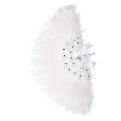 FELTECHELECTR Handfächer mit Federblumen Handgehaltener Vintage Fächer für Hochzeit Partydekoration Leicht Tragbar Künstlerisches Design Geeignet für Damen und Mädchen FELTECHELECTR Handfächer mit Federblumen Handgehaltener Vintage Fächer für Hochzeit Partydekoration Leicht Tragbar Künstlerisches Design Geeignet für Damen und Mädchen von FELTECHELECTR