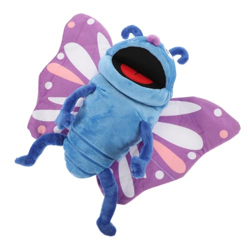 FELTECHELECTR Handpuppe Schmetterling tierische Handpuppe ausgestopfte Handpuppe Rollenspiel Puppen Schmetterlingshandpuppen Handpuppe für Kinder Schmetterlingspuppe süße Insektenpuppen Plüsch von FELTECHELECTR