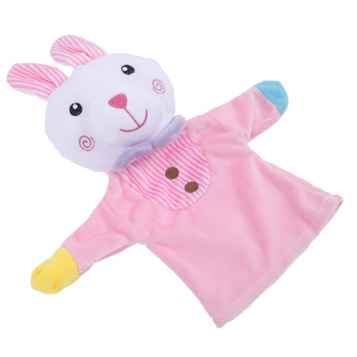 FELTECHELECTR Hase Handpuppe Pädagogische Handpuppe Tiere Spielzeug Plüschtiere Puppen Zum Geschichtenerzählen Bauernhoftiere Marionetten Osterhasen-plüsch Tier-Hand-Party-Spielzeug Stoff von FELTECHELECTR