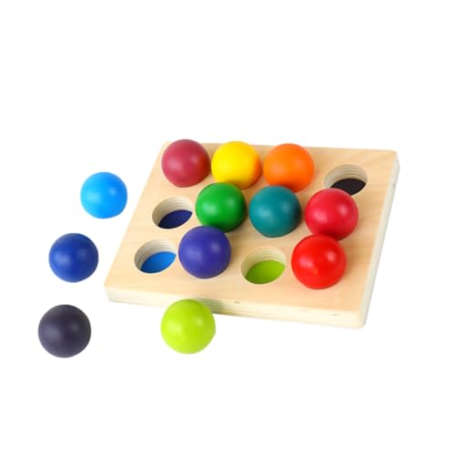 FELTECHELECTR Holz Regenbogen Sortierbrett Spielzeug Kognitives Farbensortierspiel Für Kinder Sensorisches Spielzeug Zur Der Feinmotorik Und Farbenlehre Lustiges von FELTECHELECTR