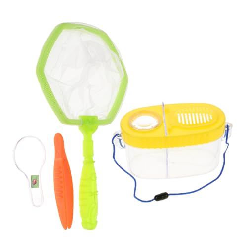 FELTECHELECTR Insekten Sammelbox mit Lupe und Kescher Robustes Outdoor Beobachtungs Kit für Jungen und Mädchen zur Insektenbeobachtung und Naturerkundung FELTECHELECTR Insekten Sammelbox mit Lupe und Kescher Robustes Outdoor Beobachtungs Kit für Jungen und Mädchen zur Insektenbeobachtung und Naturerkundung von FELTECHELECTR
