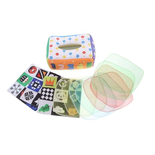 FELTECHELECTR Kasten Früherziehungsbuch Aus Zerreißbarem Stoff Montessori-babyspielzeug -Taschentuch- Lernspielzeug Entwicklungsspielzeug Für Babys Knisterpapier Für Babys Polyester von FELTECHELECTR