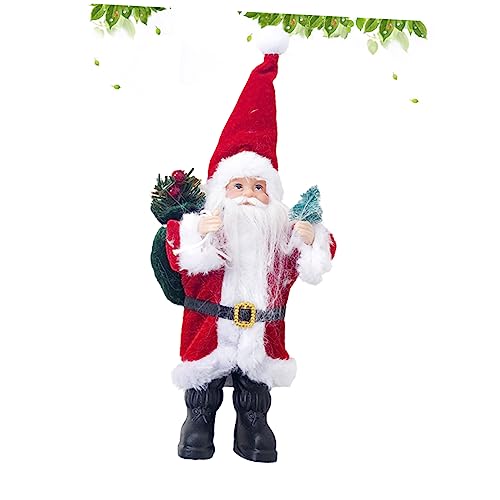 FELTECHELECTR Kinderspielzeug Weihnachtsmann Weihnachtsschmuck für Puppen Weihnachtsmann Figur Weihnachtsmannpuppe für Toys Weihnachtsdekoration Weihnachten rot von FELTECHELECTR