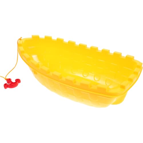 FELTECHELECTR Kinderspielzeugboot Badespielzeug Pool-Boot-Spielzeug Spielzeugboot Für Pool Spielzeugboote Für Den Pool Badeboote Stapelbares Badeboot-Spielzeug Bootsspielzeug Yellow Plastik von FELTECHELECTR