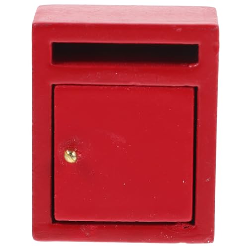 FELTECHELECTR Mini Puppenhaus Briefkasten Puppenhaus Möbel Kleiner Briefkasten Basteln Mini Briefkasten Puppe Mini Briefkasten Mini Briefkästen Mini Möbel Mini Briefkasten Modell Rot von FELTECHELECTR