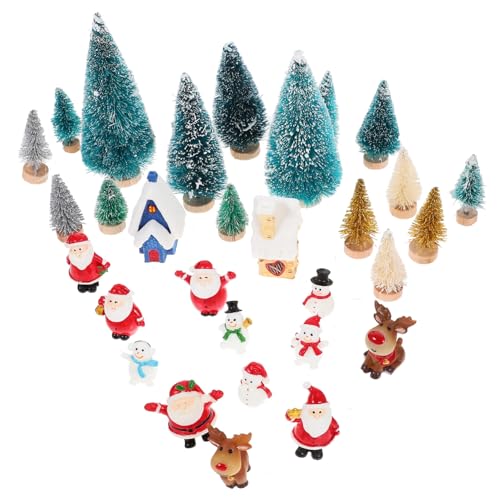 FELTECHELECTR Weihnachtsdekoration Mini Weihnachtsschmuck Set Für Puppenhäuser 10 Farbenfrohe Weihnachtsfiguren Zur Dekoration Von Partys Und Schreibtischen Ideale Weihnachtsdeko Für Festliche Anlässe von FELTECHELECTR