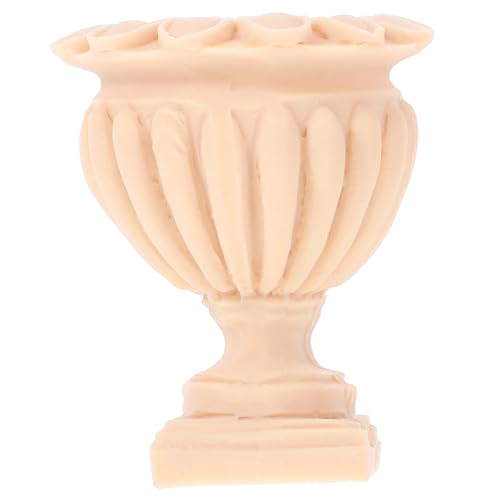 FELTECHELECTR Mini-blumentopf Mit Römischer Säule Miniaturen Zubehör Für Puppenhäuser Blumentopf-miniaturen Mini-pflanzgefäß Winzige Figuren Kleines Pflanzgefäßmodell Mini-pflanzentopf Abs Beige von FELTECHELECTR