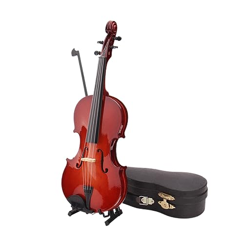 FELTECHELECTR Miniatur Violine Modell Musikinstrument Für Basteln Tischdekoration Und Fotografie Requisiten Kleinste Violine Der Welt Stilvolles Musik Ornament von FELTECHELECTR