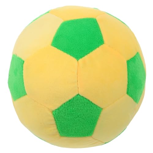 FELTECHELECTR Plüsch-fußballspielzeug 19 cm Gelb Stofftier Fußball Stofftier Für Jungen Und Mädchen Dekoratives Kissen Fußballspielzeug Zubehör von FELTECHELECTR