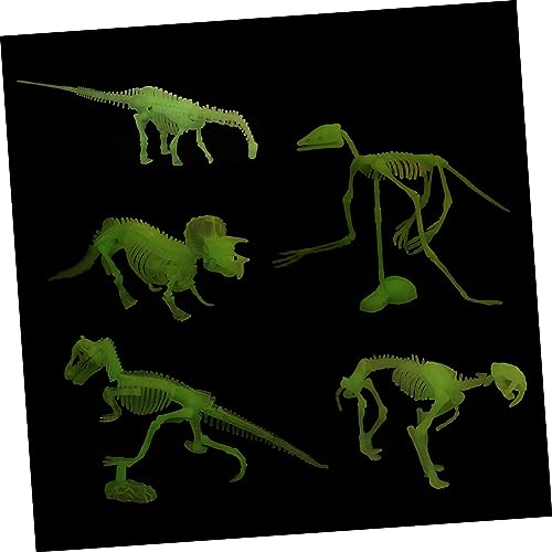 FELTECHELECTR Nachtleuchtendes Dinosaurier Spielzeugset Kreative Dinosaurierskelett Figuren Für Kinder Ideal Lernspielzeug Und Zur Der Fantasie Inklusive Leuchtender von FELTECHELECTR