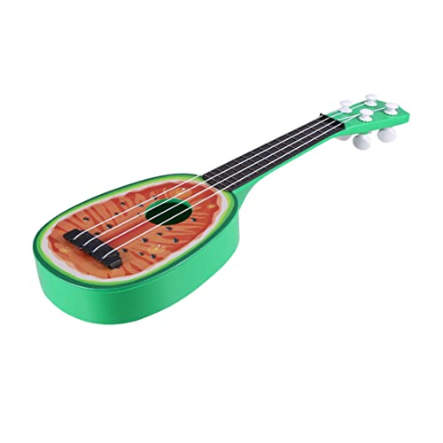 FELTECHELECTR Obst Gitarrenspielzeug Gitarre Für Kinder Kinder-Ukulele-Spielzeug Kindergitarre Akustisch Instrumentenspielzeug Für Kleinkinder Musikspielzeug Für Babys Kleine Gitarre Rot von FELTECHELECTR