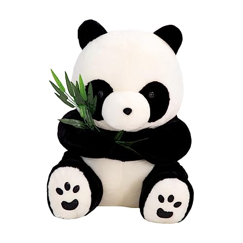 FELTECHELECTR Panda-Puppe Panda Gefüllte Puppe Dekoratives Stofftier Puppe in Panda-Form Panda Modellierpuppe Kindertierpuppenspielzeug Gefülltes Puppengeschenk Plüsch von FELTECHELECTR