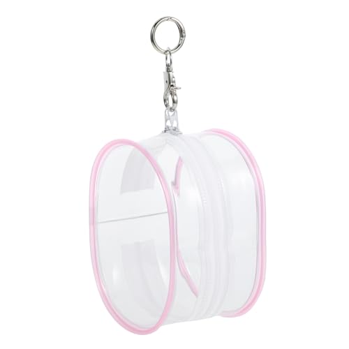 FELTECHELECTR Puppenausflugstasche Puppenanzeige Koffer hängende Tasche Klare Puppenvitrine Puppen Tragetasche Transparente Puppen Tasche Outdoor-Puppenhalter Outdoor-Puppentragetasche PVC Rosa von FELTECHELECTR