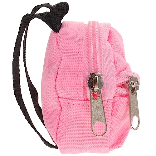 FELTECHELECTR Puppenrucksack Mini-Rucksack für Puppen Puppenträger Rucksack für Kindertrage Tasche Spielzeug für Kinder kinderspielzeug Mini-Rucksack-Spielzeug Mini- -Dekore Polyester Rosa von FELTECHELECTR