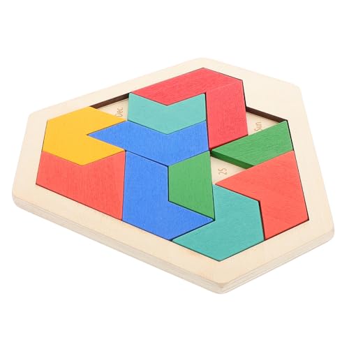 FELTECHELECTR Holz-Kinder-puzzlespiel Sechseck-denksport Für Kinder Pädagogisches Sensorisches Spielzeug Für Frühes Lernen Entwickelt Kreativität Logik Und Hand-Auge-koordination von FELTECHELECTR