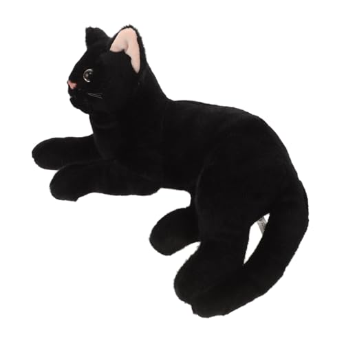 FELTECHELECTR Realistische Schwarze Katzenfigur Aus Weichem üsch Lustiges Kätzchen Kissen Für Kinder Ideales Stofftier Zur Heimdekoration Perfekt Für Geburtstag Halloween Und Partys Süßes von FELTECHELECTR