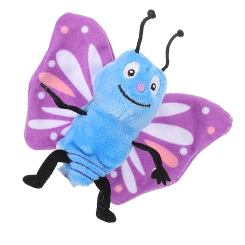 FELTECHELECTR Handpuppe Plüsch Schmetterling Stofftier Jungen und Mädchen Lernspielzeug Weiches Material Puppenspiel Handpuppe für Kleinkinder von FELTECHELECTR