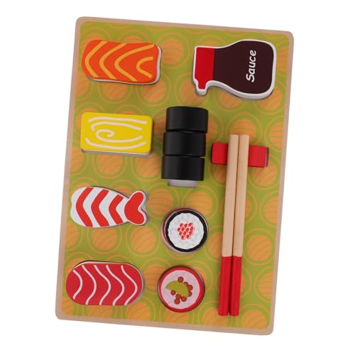 FELTECHELECTR Set Rollenspiel Sushi Für Kinder Mini Kochspielzeug Aus Holz Klassisches Holzspielzeug Spielküchenzubehör von FELTECHELECTR