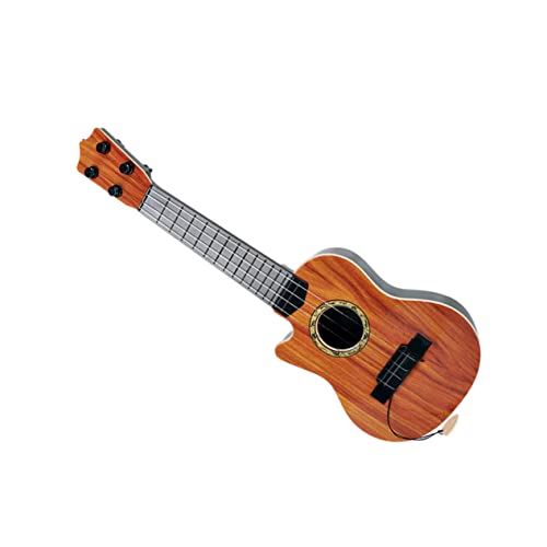 FELTECHELECTR Simulation Gitarre Spielzeuggitarre Ukulelen Für Kinder Musikspielzeug Kinderspielzeug Ukulele Mini-Spielzeug Kindergitarre Für Jungen Spielzeug Für Kleinkinder Plastik Brown von FELTECHELECTR