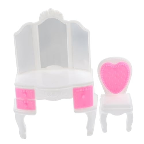 FELTECHELECTR Simulierter Schminktisch Stuhl Set Puppenhaus Möbel Mädchen Rollenspiel Kreativitätsfördernd Hand Auge Koordination Entwickelnd für Vorschule und Indoor Aktivitäten FELTECHELECTR Simulierter Schminktisch Stuhl Set Puppenhaus Möbel Mädchen Rollenspiel Kreativitätsfördernd Hand Auge Koordination Entwickelnd für Vorschule und Indoor Aktivitäten von FELTECHELECTR
